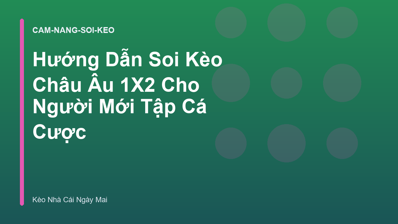 Read more about the article Hướng Dẫn Soi Kèo Châu Âu 1X2 Cho Người Mới Tập Cá Cược
